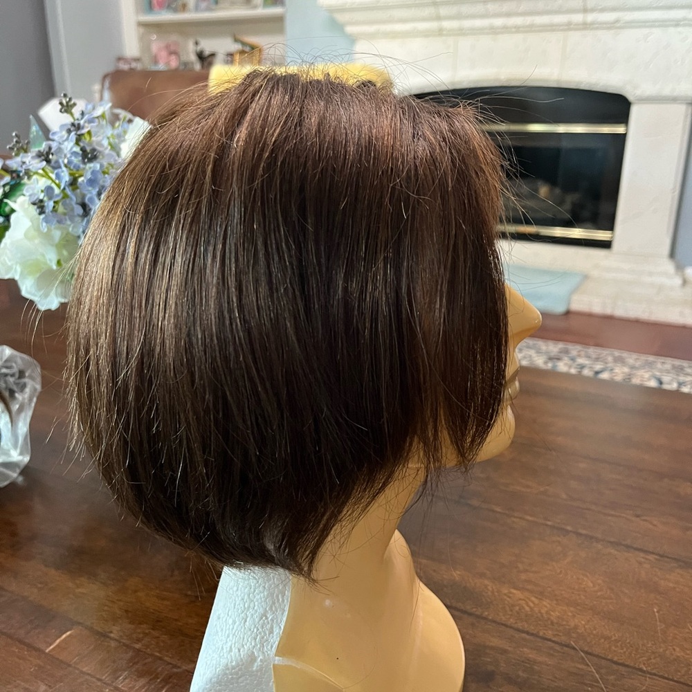 Human hair wig , brown color , lace front. - Picture 3 of 10